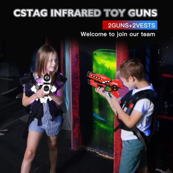 Laser Tag Guns for Kids Laser Gun Game Vests Set of 2 Multiple-Weapon for Family Boys Girl Indoor and Outdoor Group Activity - Image 4