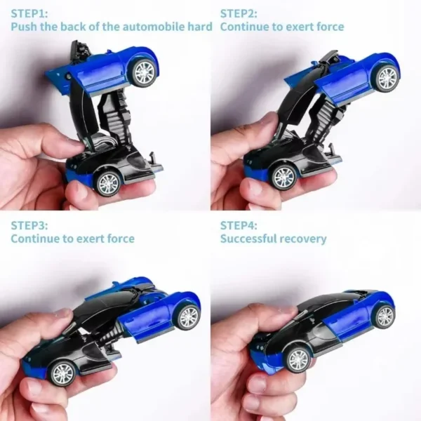 Mini 2 In 1 Car Toys One-key Deformation Car Toys Automatic Transformation Robot Model Car Diecasts Toy Boys Gifts Children Toy - Image 6