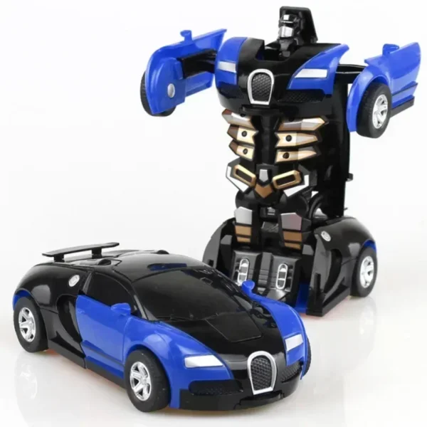 Mini 2 In 1 Car Toys One-key Deformation Car Toys Automatic Transformation Robot Model Car Diecasts Toy Boys Gifts Children Toy