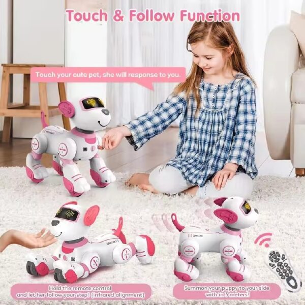 2024 New Remote Control Electronic Pet Toy Intelligent Voice Dialogue Robot Dog Stunt Induction Programming Children's Toys