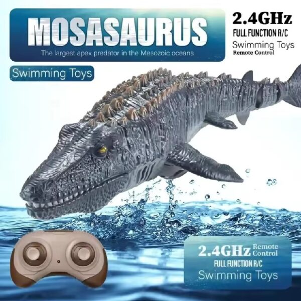 Boy Electric Remote Control Toy Simulation Dinosaur Water Toys Canglong Swim Water Spray Swinging Underwater Toy for Kids Gift - Image 2