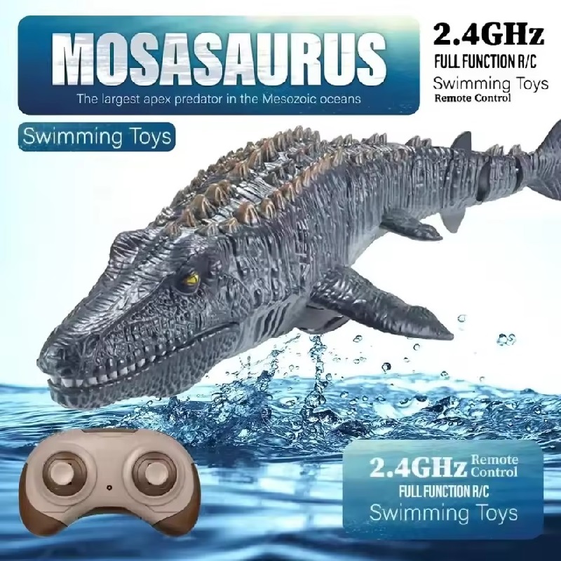 Boy Electric Remote Control Toy Simulation Dinosaur Water Toys Canglong Swim Water Spray Swinging Underwater Toy for Kids Gift