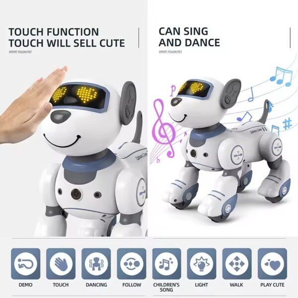 2024 New Remote Control Electronic Pet Toy Intelligent Voice Dialogue Robot Dog Stunt Induction Programming Children's Toys - Image 5