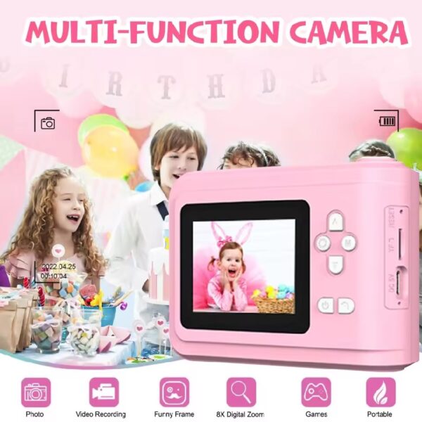 Instant Print Camera for Kids High Resolution Photography Toy with Photo Printing Perfect Gift for Girls Birthday - Image 5