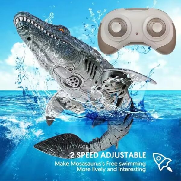 Boy Electric Remote Control Toy Simulation Dinosaur Water Toys Canglong Swim Water Spray Swinging Underwater Toy for Kids Gift - Image 3