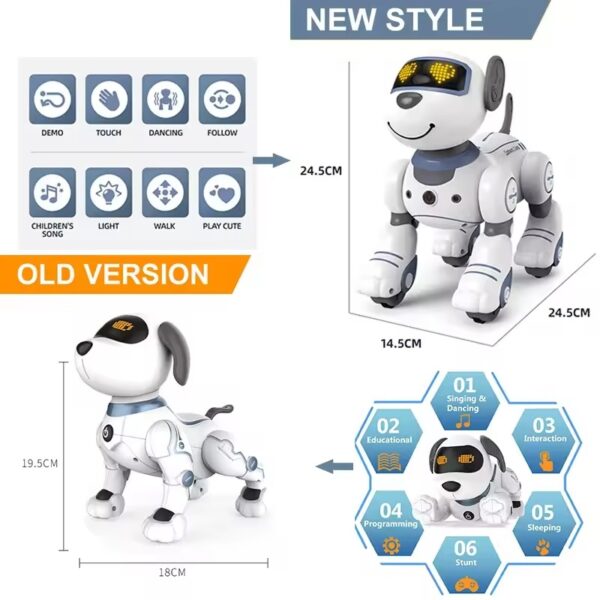 2024 New Remote Control Electronic Pet Toy Intelligent Voice Dialogue Robot Dog Stunt Induction Programming Children's Toys - Image 7