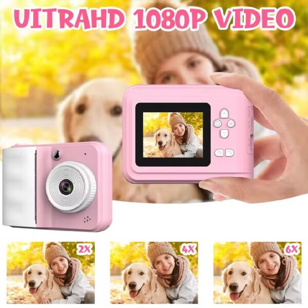 Instant Print Camera for Kids High Resolution Photography Toy with Photo Printing Perfect Gift for Girls Birthday - Image 4