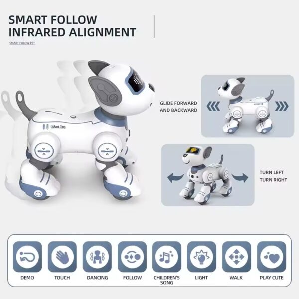 2024 New Remote Control Electronic Pet Toy Intelligent Voice Dialogue Robot Dog Stunt Induction Programming Children's Toys - Image 8