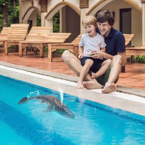 Boy Electric Remote Control Toy Simulation Dinosaur Water Toys Canglong Swim Water Spray Swinging Underwater Toy for Kids Gift - Image 6