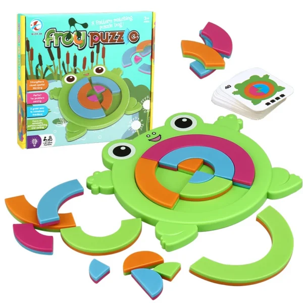 40 Challenges Montessori Fun Frog Puzzle Parent-child Interactive Practice Hands and Eyes Shape Thinking Logic Toys For Children