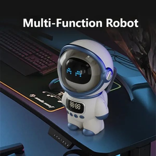 Mini Smart Astronaut Bluetooth Speaker Sound Box Portable Stereo Ai Interactive Audio With Alarm Clock Support TF/FM Table Clock - Image 4