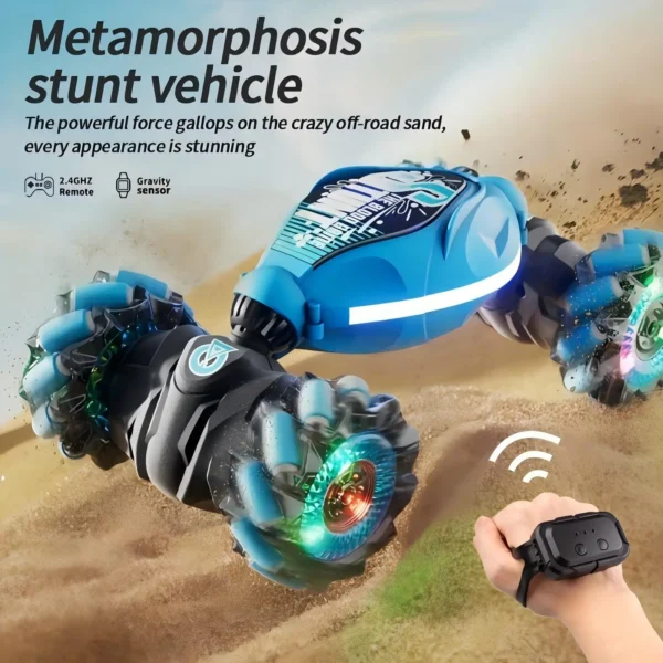 Gesture sensing Morphing remote control car Children's toys Twist four-wheel drive climbing stunt boy rechargeable off-road vehi - Image 2