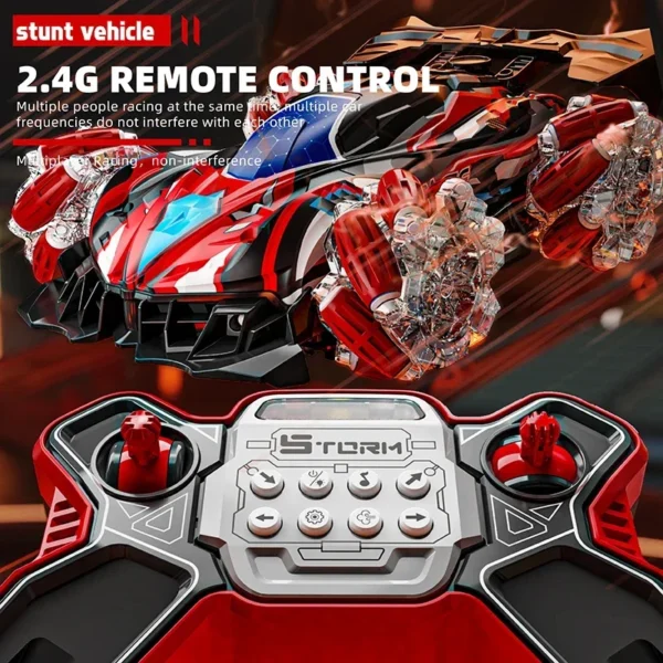 Children Electric Car Toy F1 Drift RC Car With Led Lights Music 2.4G Gesture Radio Remote Control Spray Stunt Car for Kid Gifts - Image 3