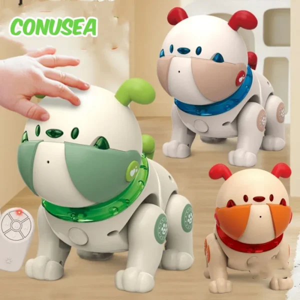 Intelligent Robot Dogs RC Puppy Baby Crawling Toys Puzzle Record Command Music Touch-sense Dance Dog for Children Christmas Gift