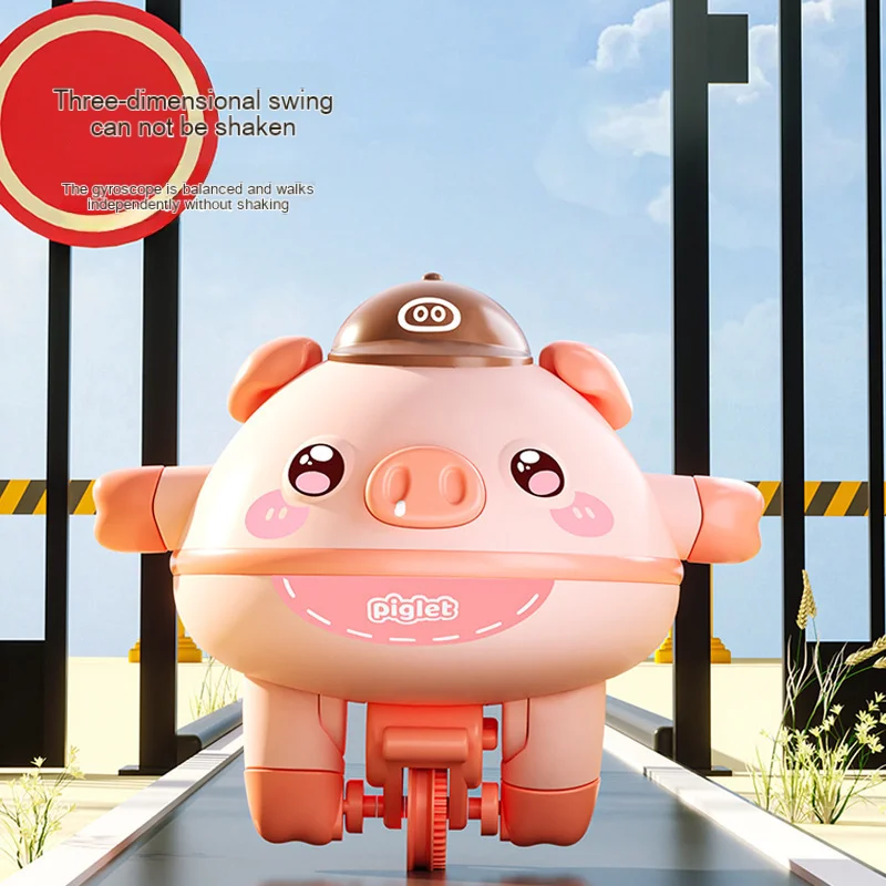 New Tumbler balance pig gyroscope one piece unicycle girl boy cute novelty tightrope walking black technology puzzle toys