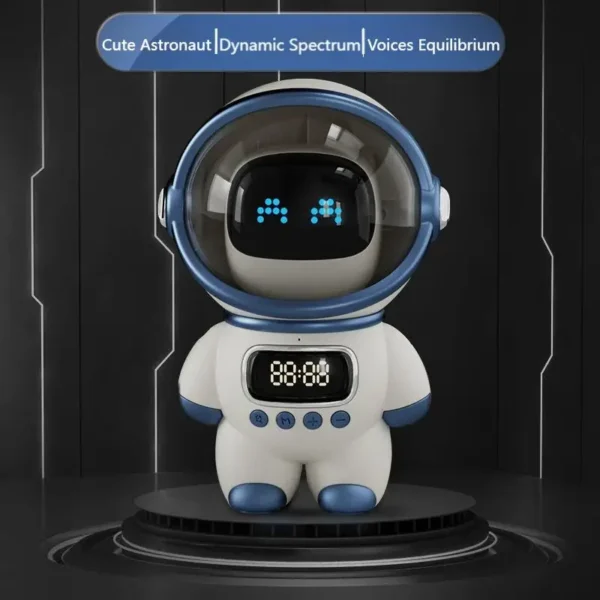 Mini Smart Astronaut Bluetooth Speaker Sound Box Portable Stereo Ai Interactive Audio With Alarm Clock Support TF/FM Table Clock - Image 3