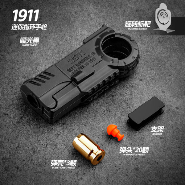 Adult Fidget Toys For Stress Relief Alloy Fingertip Toy Pistol Decompression Launcher Model Ring For Anxiety Gift - Image 4