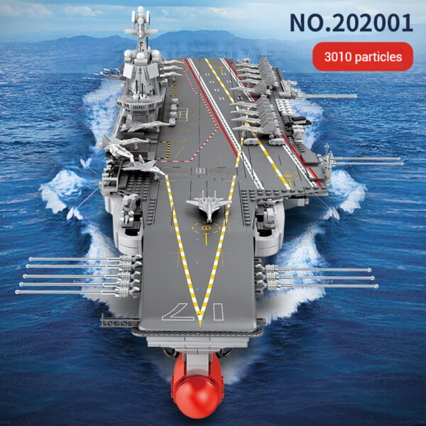 SEMBO Shandong Aircrafted Carrier Modular Building Blocks Military Navy Battleship Model Bricks WW2 Soldiers Weapon Kid Toys - Image 5