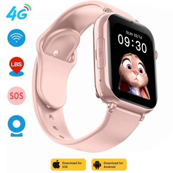 2024 Kids Smart Watch GPS WIFI 4G Tracker SOS Camera Monitor Voice Smartwatch IP67 Waterproof Sim Card For Android IOS HUAWEI